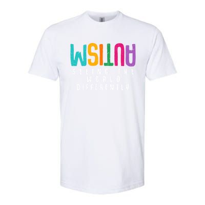 Autism Seeing The World Differently Support Autism Awareness Gift Softstyle CVC T-Shirt