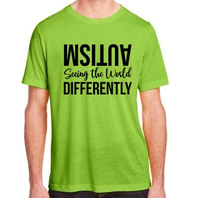 Autism Seeing The World Defferently And Happily Funny 2023 Gift Adult ChromaSoft Performance T-Shirt