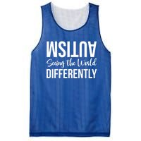 Autism Seeing The World Defferently And Happily Funny 2023 Gift Mesh Reversible Basketball Jersey Tank