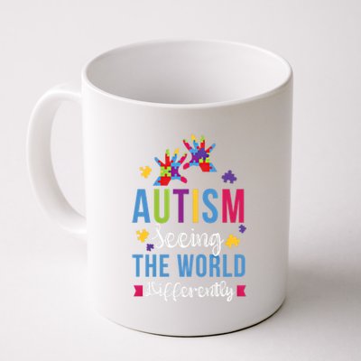 Autism Seeing The World Differently April Awareness Month Funny Gift Coffee Mug