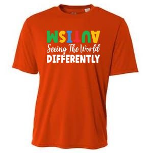 Autism Seeing The World Differently Asd Autistic Gift Cooling Performance Crew T-Shirt