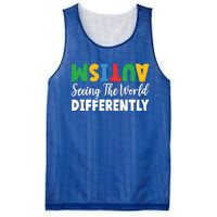 Autism Seeing The World Differently Asd Autistic Gift Mesh Reversible Basketball Jersey Tank