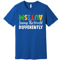 Autism Seeing The World Differently Asd Autistic Gift Premium T-Shirt