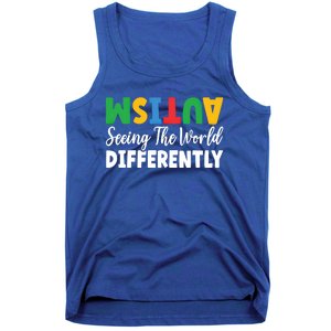 Autism Seeing The World Differently Asd Autistic Gift Tank Top