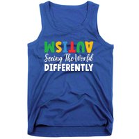 Autism Seeing The World Differently Asd Autistic Gift Tank Top