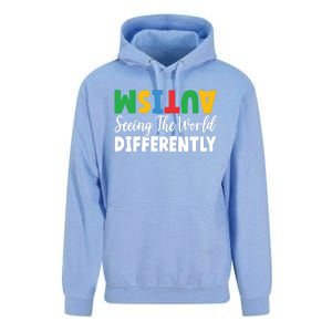 Autism Seeing The World Differently Asd Autistic Gift Unisex Surf Hoodie