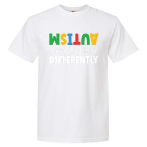 Autism Seeing The World Differently Asd Autistic Gift Garment-Dyed Heavyweight T-Shirt