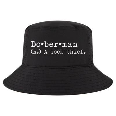 A Sock Thief Doberman Dog funny pet lovers Cool Comfort Performance Bucket Hat