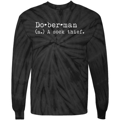 A Sock Thief Doberman Dog funny pet lovers Tie-Dye Long Sleeve Shirt