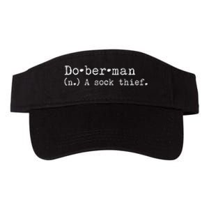 A Sock Thief Doberman Dog funny pet lovers Valucap Bio-Washed Visor