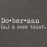 A Sock Thief Doberman Dog funny pet lovers Cotton Canvas Backpack