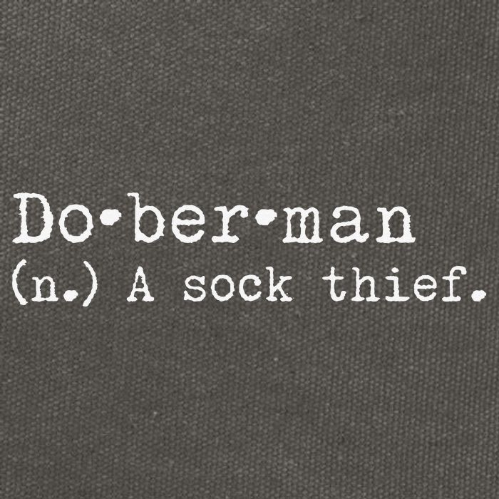 A Sock Thief Doberman Dog funny pet lovers Cotton Canvas Backpack