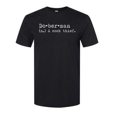 A Sock Thief Doberman Dog funny pet lovers Softstyle CVC T-Shirt