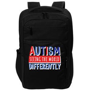 Autism Seeing The World Differently Awareness Autistic Gift Impact Tech Backpack