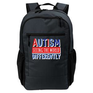 Autism Seeing The World Differently Awareness Autistic Gift Daily Commute Backpack