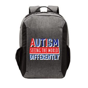 Autism Seeing The World Differently Awareness Autistic Gift Vector Backpack