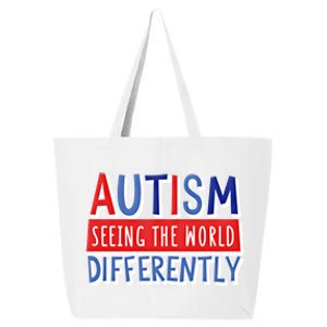 Autism Seeing The World Differently Awareness Autistic Gift 25L Jumbo Tote