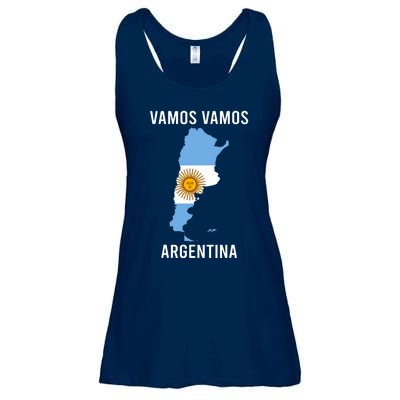 Argentina Soccer Team Jersey Shirts Argentina Flag Ladies Essential Flowy Tank