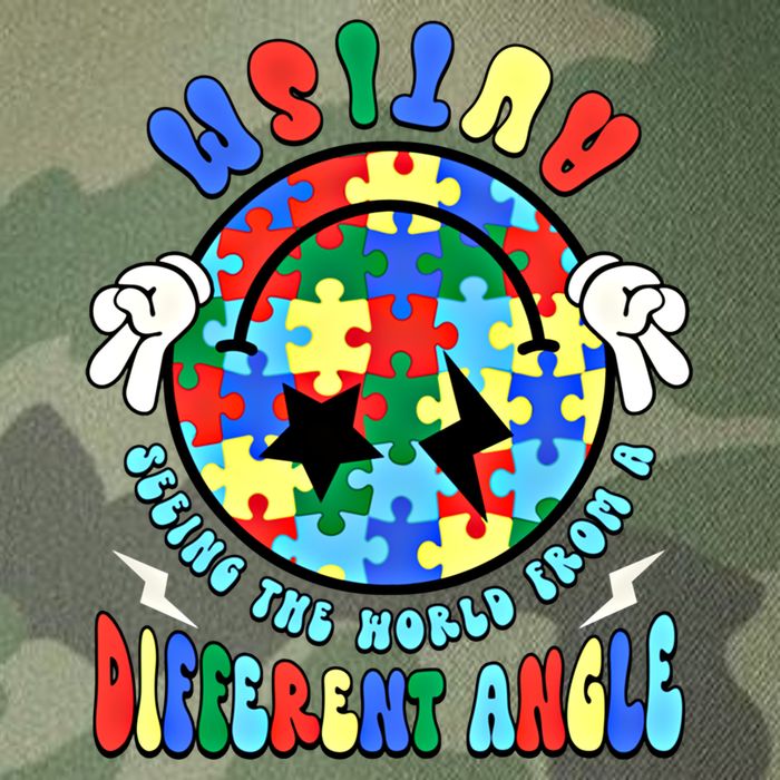 Autism Seeing The World Differently Groovy Smile Face Puzzle Great Gift Legacy Tie Dye Trucker Hat