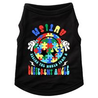 Autism Seeing The World Differently Groovy Smile Face Puzzle Great Gift Doggie Tank