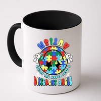 Autism Seeing The World Differently Groovy Smile Face Puzzle Great Gift Mug