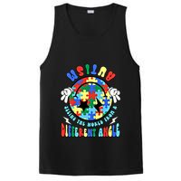 Autism Seeing The World Differently Groovy Smile Face Puzzle Great Gift PosiCharge Competitor Tank