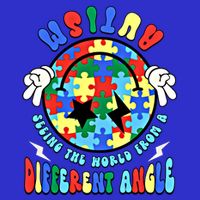 Autism Seeing The World Differently Groovy Smile Face Puzzle Great Gift 16 in Basic Backpack