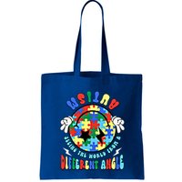 Autism Seeing The World Differently Groovy Smile Face Puzzle Great Gift Bag