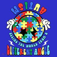 Autism Seeing The World Differently Groovy Smile Face Puzzle Great Gift Stripe Pom Pom Beanie