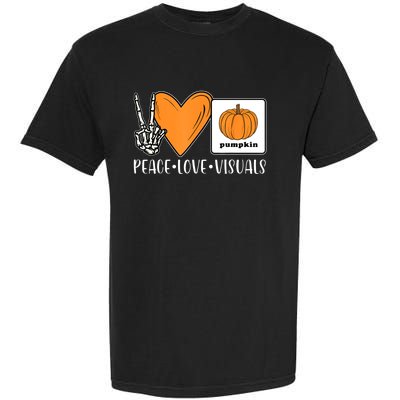 Aac Speech Therapy Slpa Group Halloween Aac Fall Device Slp Garment-Dyed Heavyweight T-Shirt