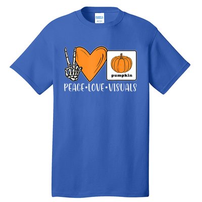 Aac Speech Therapy Slpa Group Halloween Aac Fall Device Slp Tall T-Shirt