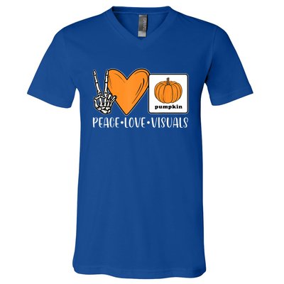 Aac Speech Therapy Slpa Group Halloween Aac Fall Device Slp V-Neck T-Shirt