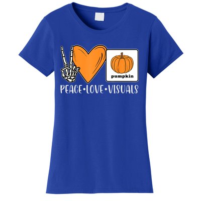 Aac Speech Therapy Slpa Group Halloween Aac Fall Device Slp Women's T-Shirt