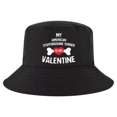 American Staffordshire Terrier Is My Valentine Meaningful Gift Cool Comfort Performance Bucket Hat