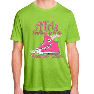 Akas Strolling To Vote November 5 2024 Chucks And Pearls Adult ChromaSoft Performance T-Shirt