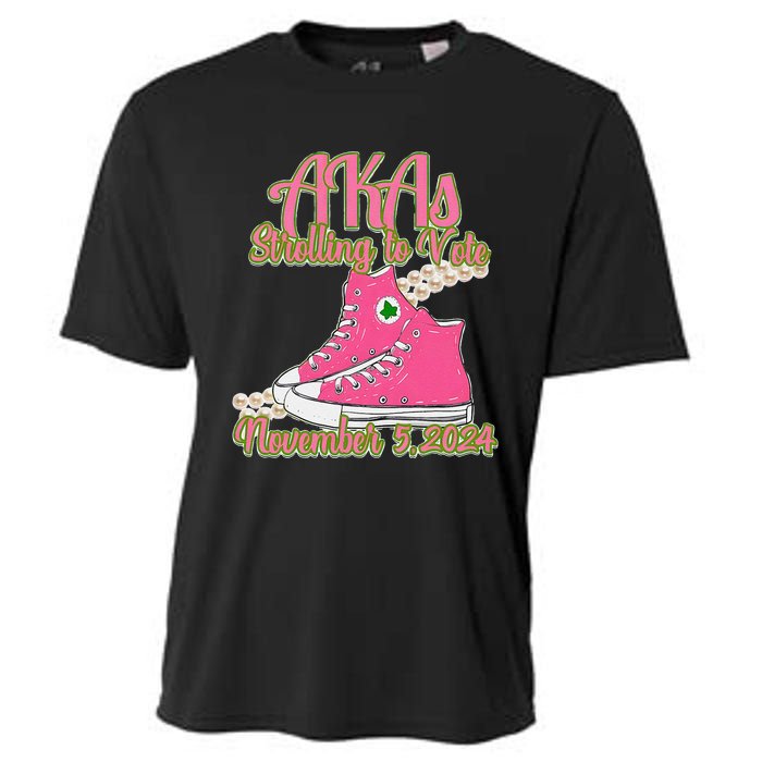 Akas Strolling To Vote November 5 2024 Chucks And Pearls Cooling Performance Crew T-Shirt