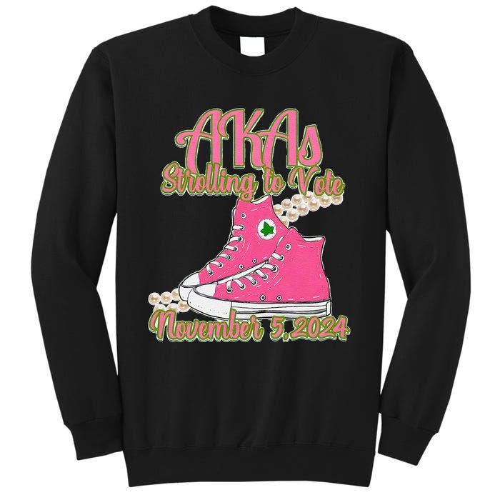 Akas Strolling To Vote November 5 2024 Chucks And Pearls Sweatshirt