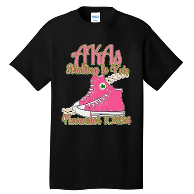 Akas Strolling To Vote November 5 2024 Chucks And Pearls Tall T-Shirt