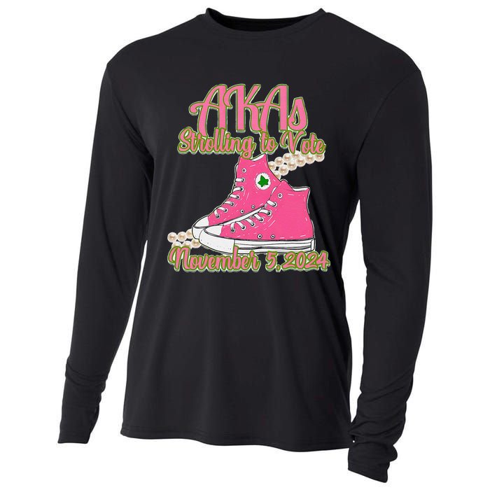 Akas Strolling To Vote November 5 2024 Chucks And Pearls Cooling Performance Long Sleeve Crew