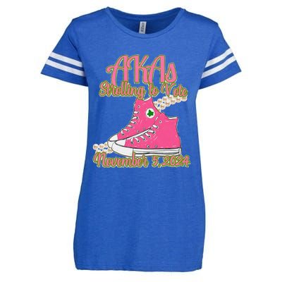 Akas Strolling To Vote November 5 2024 Chucks And Pearls Enza Ladies Jersey Football T-Shirt