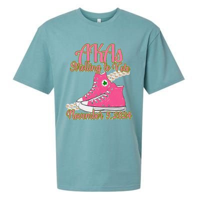 Akas Strolling To Vote November 5 2024 Chucks And Pearls Sueded Cloud Jersey T-Shirt