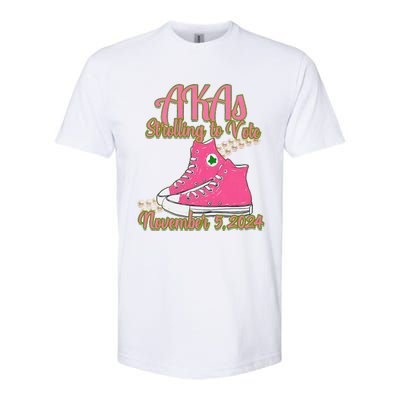 Akas Strolling To Vote November 5 2024 Chucks And Pearls Softstyle CVC T-Shirt