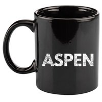 Aspen Skiing Text 11oz C Handle Ceramic Mug