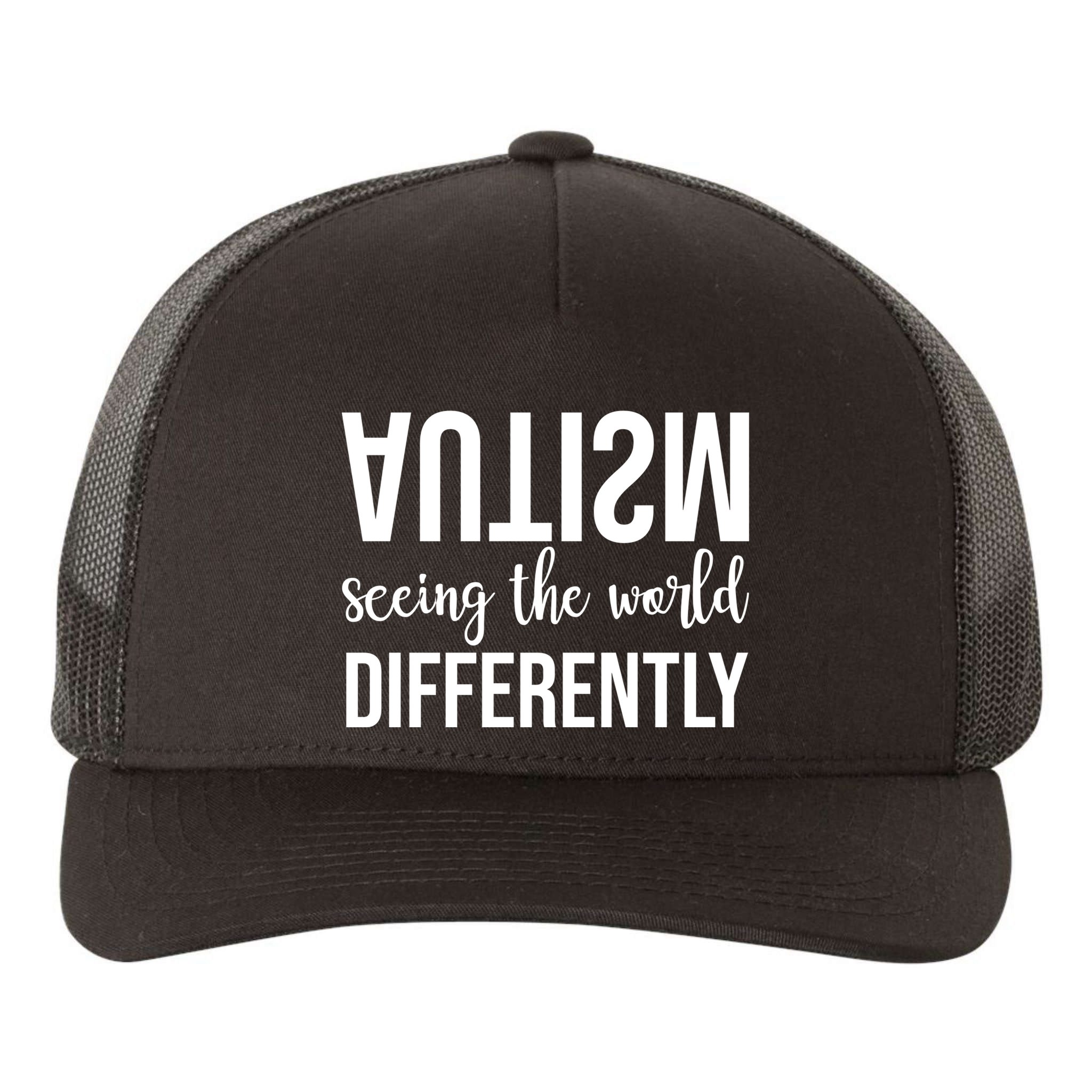Autism Seeing The World Differently Yupoong Adult 5-Panel Trucker Hat
