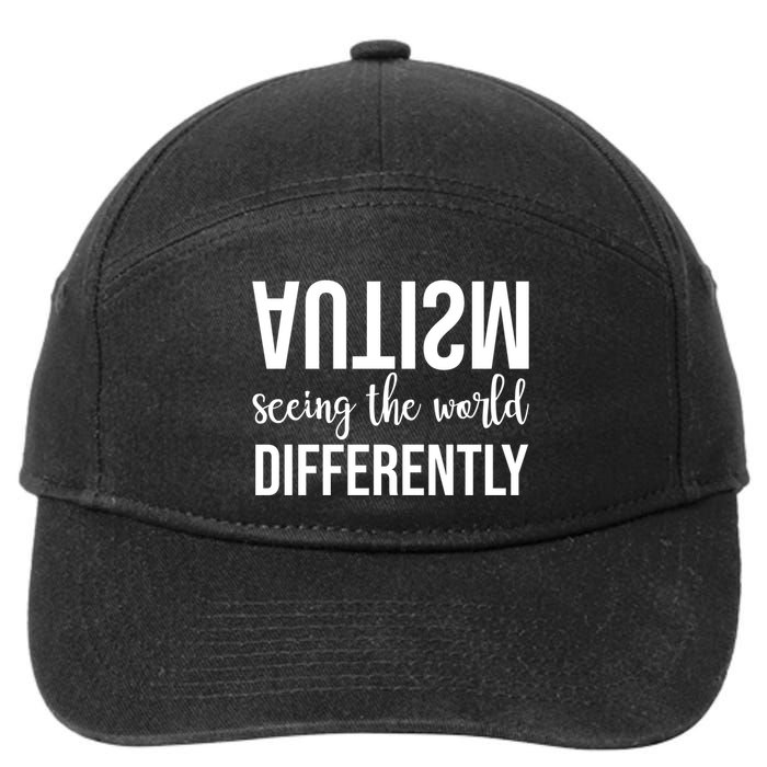Autism Seeing The World Differently 7-Panel Snapback Hat