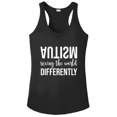 Autism Seeing The World Differently Ladies PosiCharge Competitor Racerback Tank