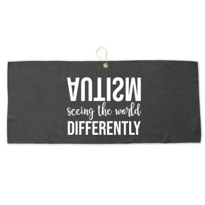 Autism Seeing The World Differently Large Microfiber Waffle Golf Towel