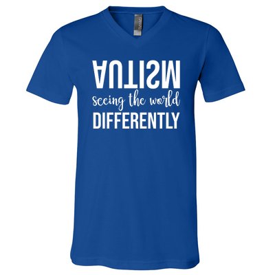 Autism Seeing The World Differently V-Neck T-Shirt