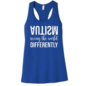 Autism Seeing The World Differently Women's Racerback Tank