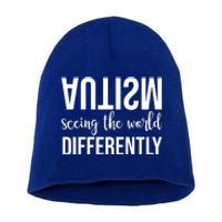 Autism Seeing The World Differently Short Acrylic Beanie